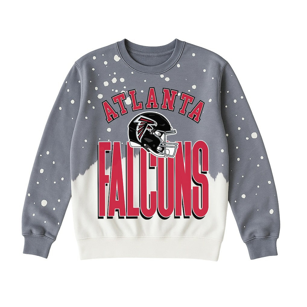Atlanta Falcons Gameday Couture Women's Arch Rivals Faded Wash Sweatshirt - Gray for sale