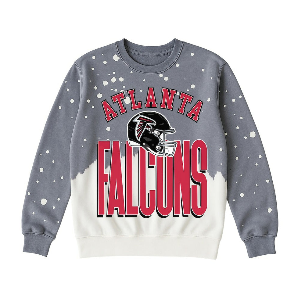 Atlanta Falcons Gameday Couture Women's Arch Rivals Faded Wash Sweatshirt - Gray for sale