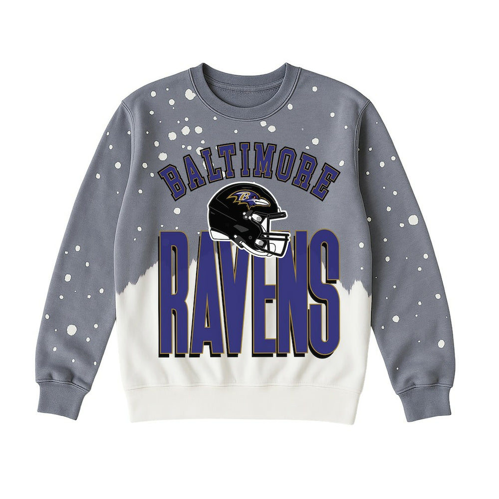 Baltimore Ravens Gameday Couture Women's Arch Rivals Faded Wash Sweatshirt - Gray cheap