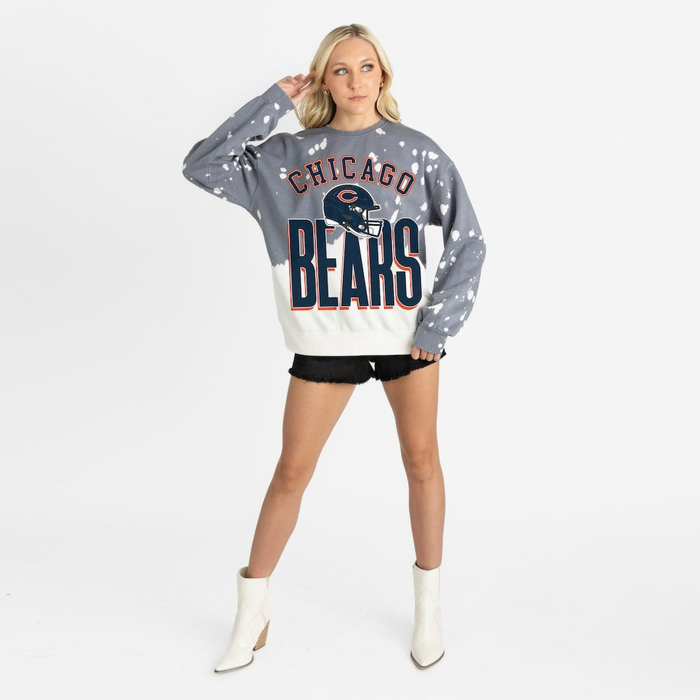 Chicago Bears Gameday Couture Women's Arch Rivals Faded Wash Sweatshirt - Gray cheap