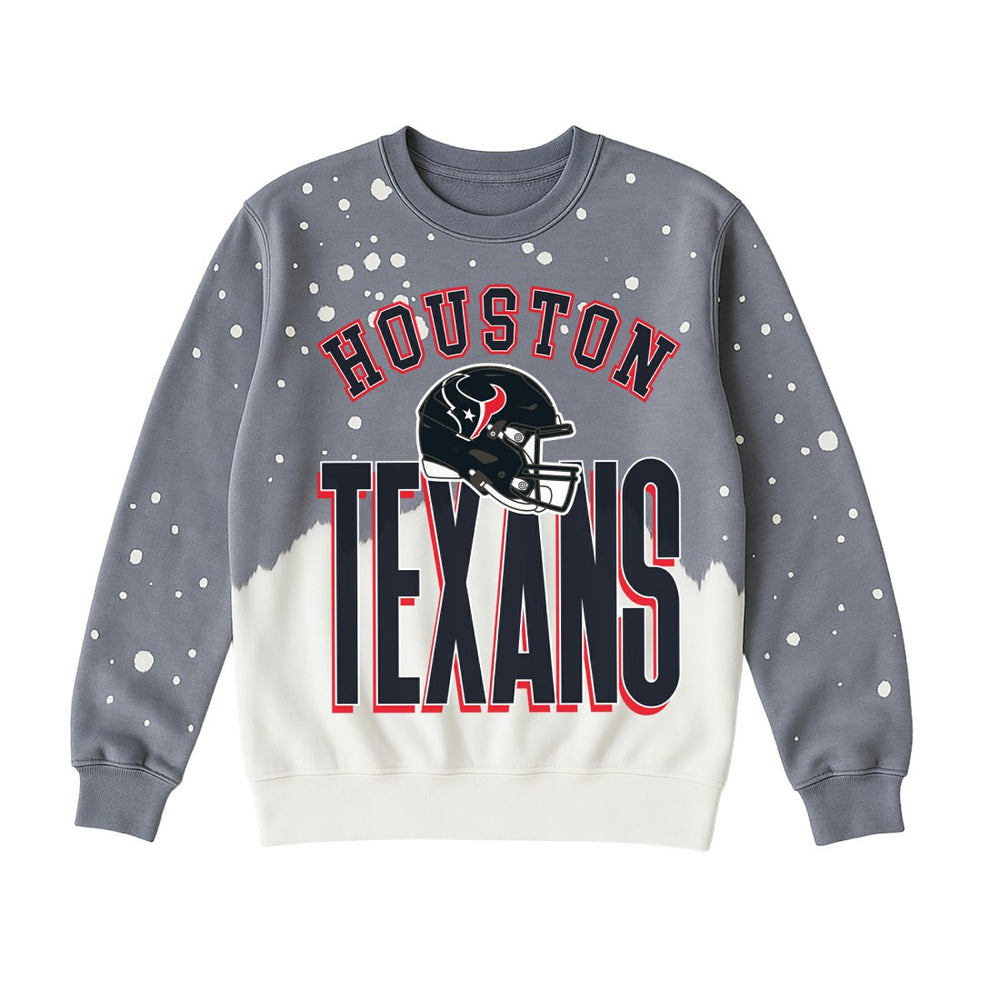 Houston Texans Gameday Couture Women's Arch Rivals Faded Wash Sweatshirt - Gray sale