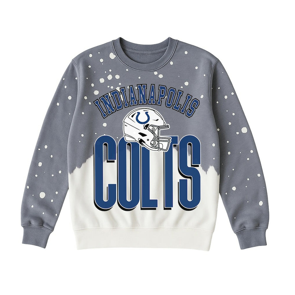 Indianapolis Colts Gameday Couture Women's Arch Rivals Faded Wash Sweatshirt - Gray for sale