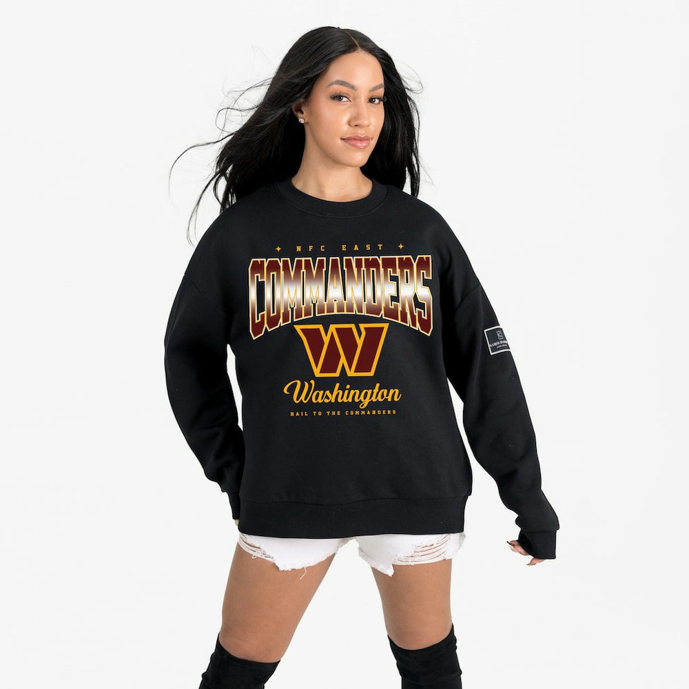 Washington Commanders Gameday Couture Women's Powerhouse Play Premium Fleece Sweatshirt - Black cheap