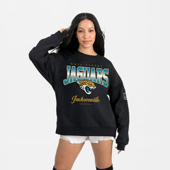 Jacksonville Jaguars Gameday Couture Women's Powerhouse Play Premium Fleece Sweatshirt - Black on sale