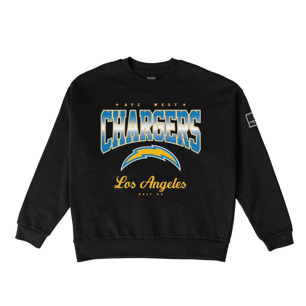 Los Angeles Chargers Gameday Couture Women's Powerhouse Play Premium Fleece Sweatshirt - Black outlet