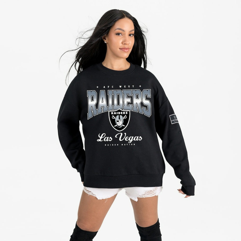 Las Vegas Raiders Gameday Couture Women's Powerhouse Play Premium Fleece Sweatshirt - Black outlet