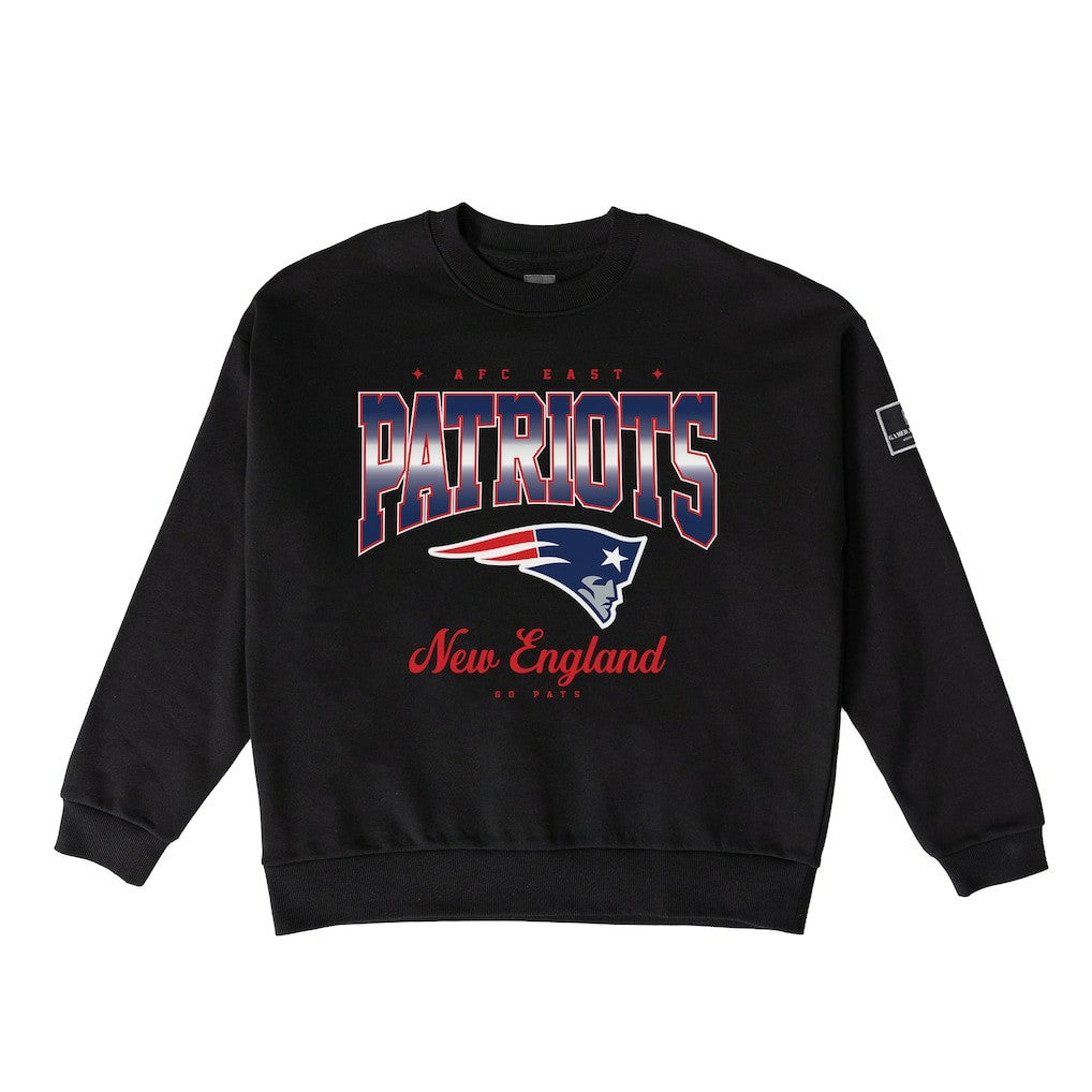 New England Patriots Gameday Couture Women's Powerhouse Play Premium Fleece Sweatshirt - Black sale