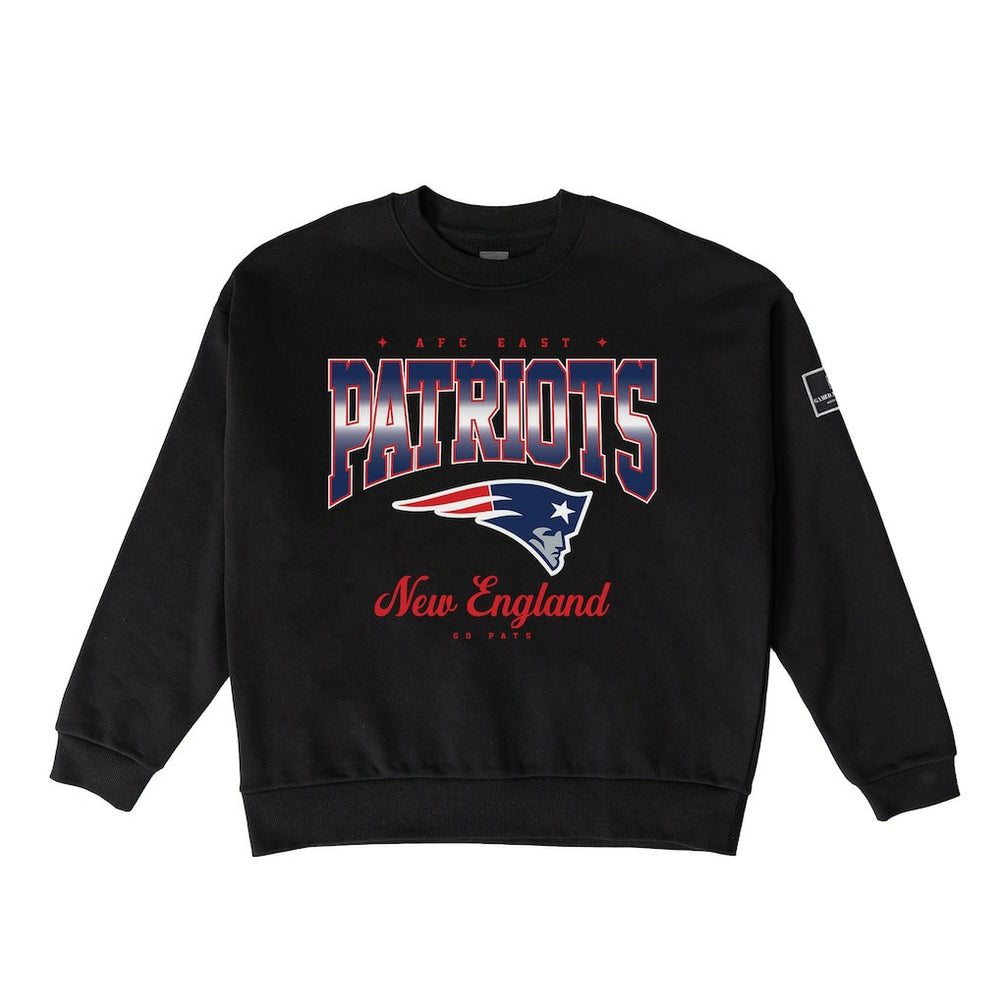 New England Patriots Gameday Couture Women's Powerhouse Play Premium Fleece Sweatshirt - Black sale