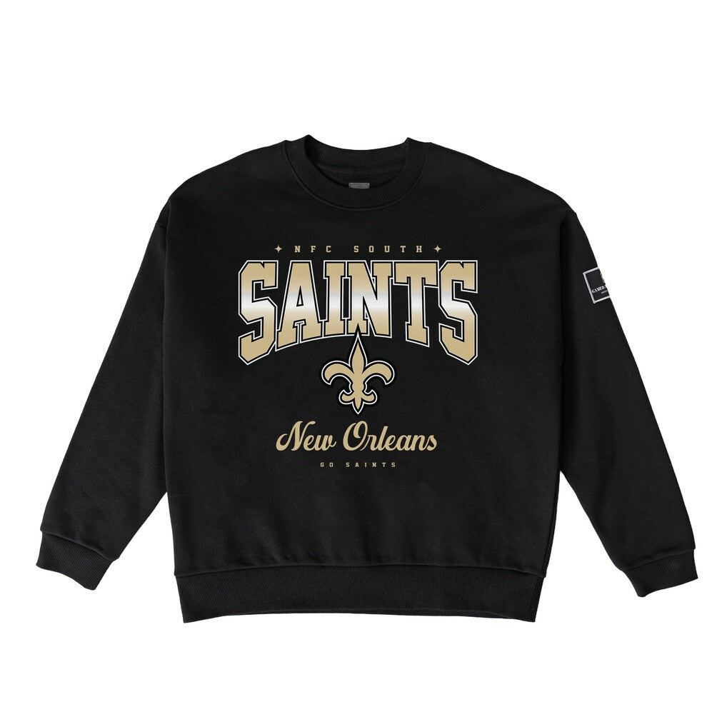 New Orleans Saints Gameday Couture Women's Powerhouse Play Premium Fleece Sweatshirt - Black discount