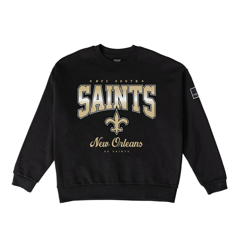 New Orleans Saints Gameday Couture Women's Powerhouse Play Premium Fleece Sweatshirt - Black discount