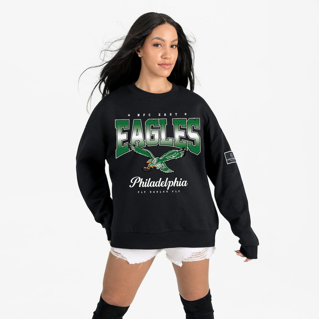 Philadelphia Eagles Gameday Couture Women's Powerhouse Play Premium Fleece Sweatshirt - Black sale