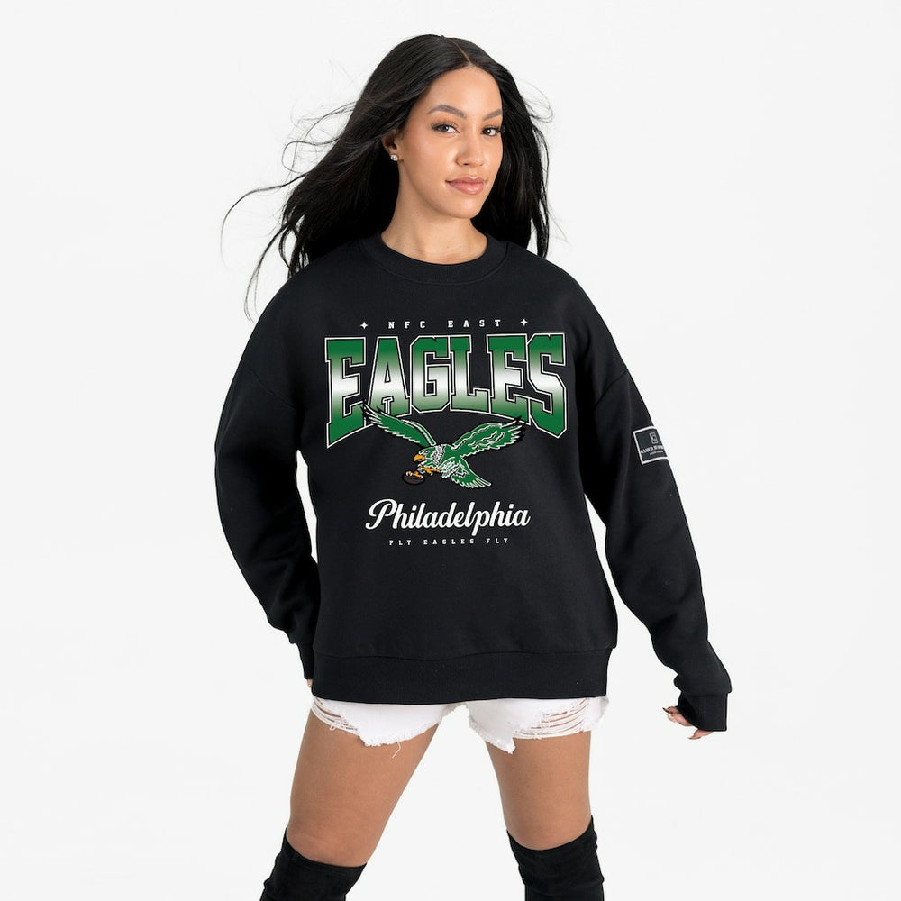 Philadelphia Eagles Gameday Couture Women's Powerhouse Play Premium Fleece Sweatshirt - Black sale