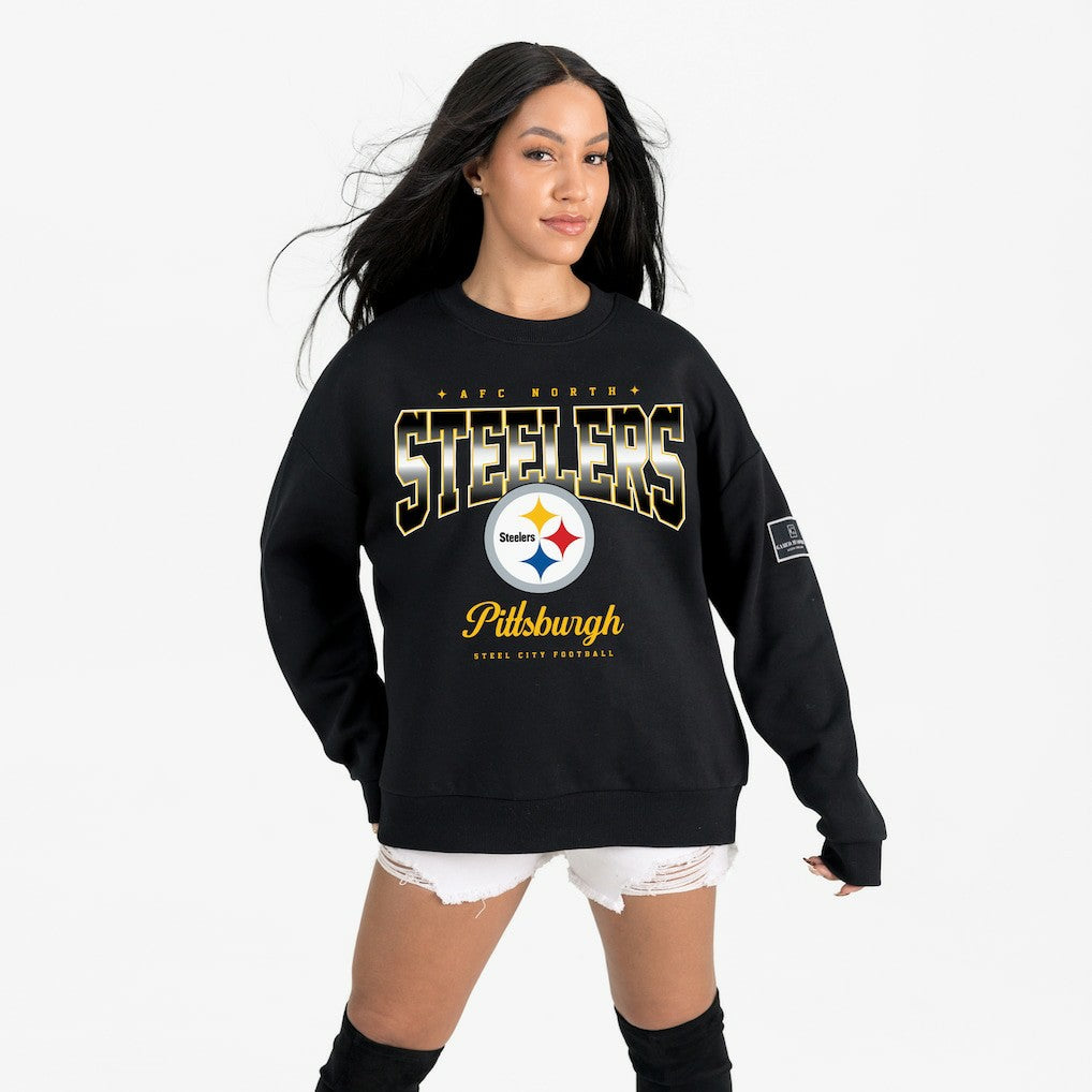 Pittsburgh Steelers Gameday Couture Women's Powerhouse Play Premium Fleece Sweatshirt - Black outlet