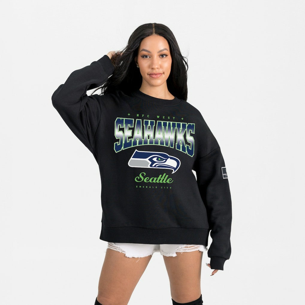 Seattle Seahawks Gameday Couture Women's Powerhouse Play Premium Fleece Sweatshirt - Black cheap