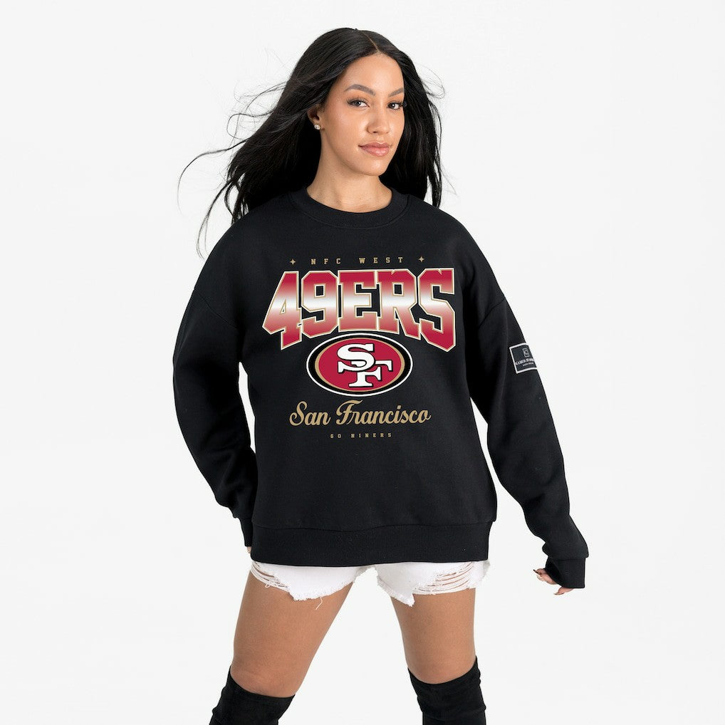 San Francisco 49ers Gameday Couture Women's Powerhouse Play Premium Fleece Sweatshirt - Black for sale