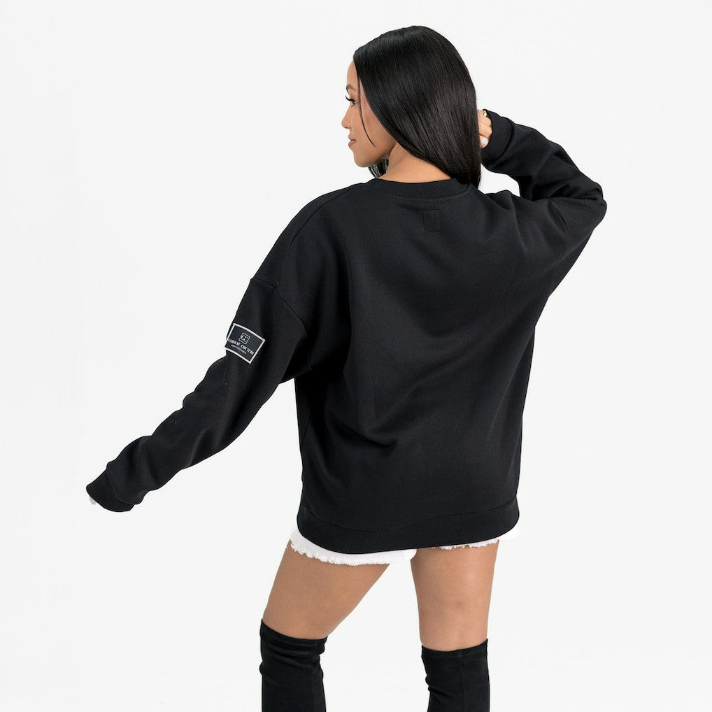 San Francisco 49ers Gameday Couture Women's Powerhouse Play Premium Fleece Sweatshirt - Black for sale