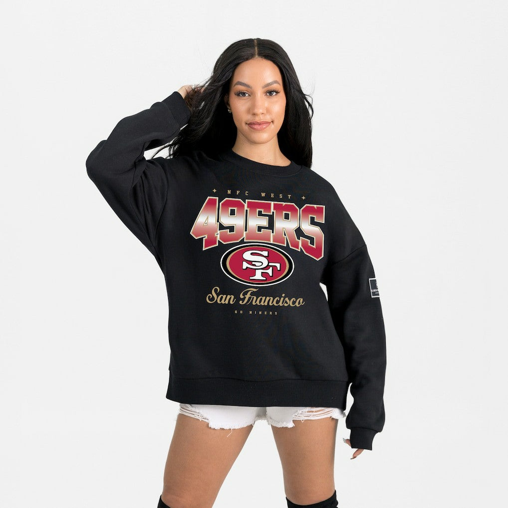 San Francisco 49ers Gameday Couture Women's Powerhouse Play Premium Fleece Sweatshirt - Black for sale
