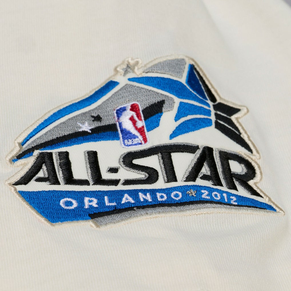 Orlando Magic Hardwood Classics Chainstitch Premium T-Shirt - Cream | Mitchell & Ness sale