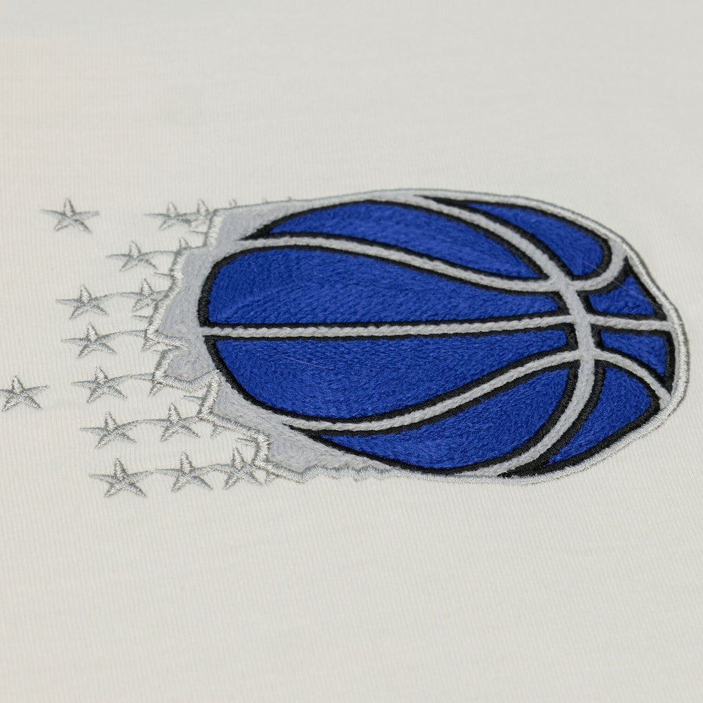 Orlando Magic Hardwood Classics Chainstitch Premium T-Shirt - Cream | Mitchell & Ness sale