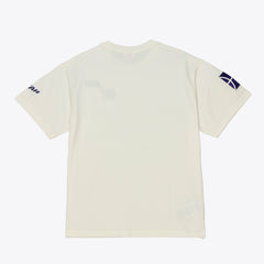 Utah Jazz Hardwood Classics Chainstitch Premium T-Shirt - Cream | Mitchell & Ness online