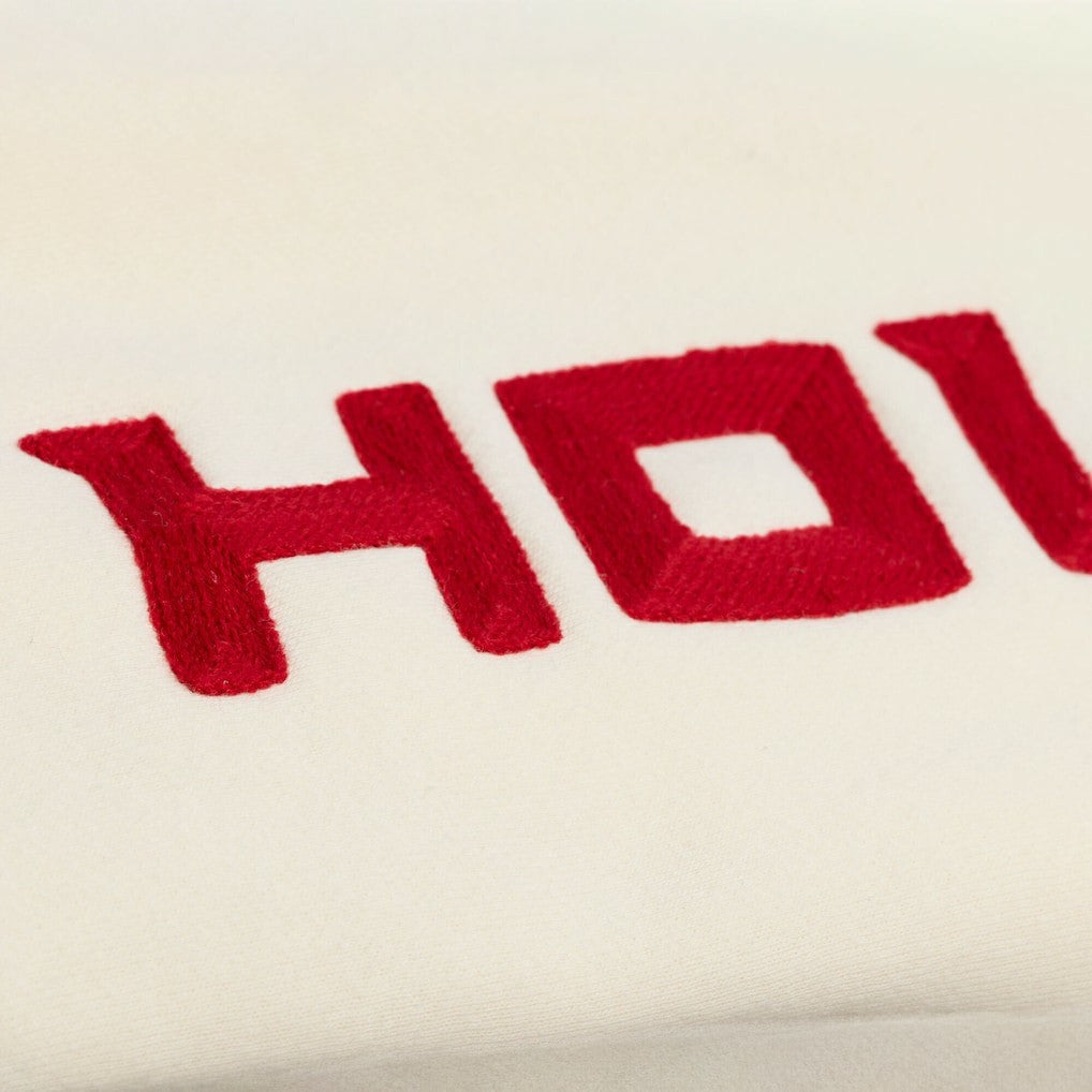 Houston Rockets Hardwood Classics Chainstitch Premium Fleece Hoodie - Cream | Mitchell & Ness online