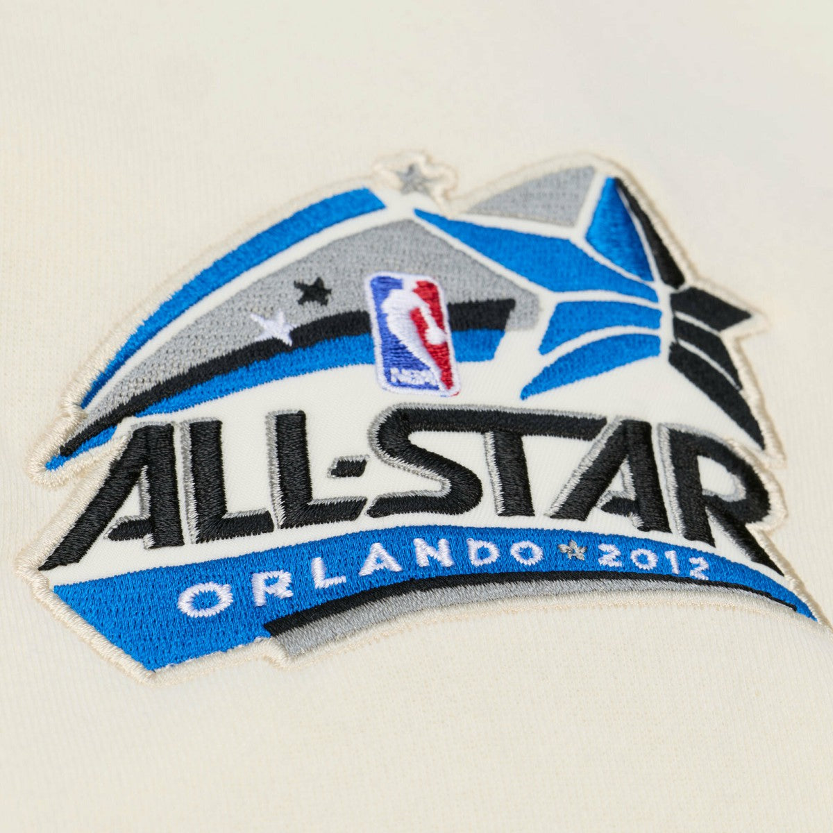 Orlando Magic Hardwood Classics Chainstitch Premium Fleece Hoodie - Cream | Mitchell & Ness cheap