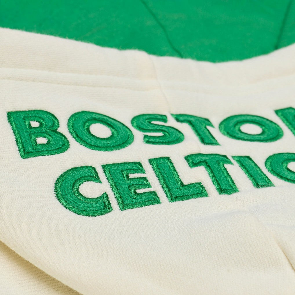Boston Celtics Hardwood Classics Chainstitch Premium Fleece Hoodie - Cream | Mitchell & Ness online