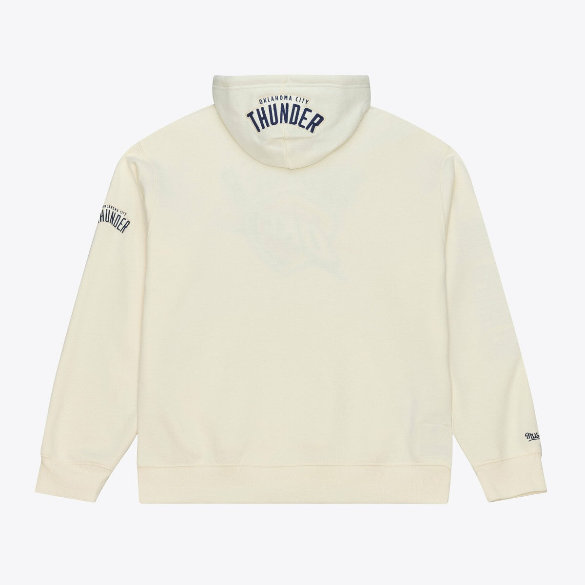 Oklahoma City Thunder Hardwood Classics Chainstitch Premium Fleece Hoodie - Cream | Mitchell & Ness on sale
