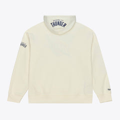 Oklahoma City Thunder Hardwood Classics Chainstitch Premium Fleece Hoodie - Cream | Mitchell & Ness on sale