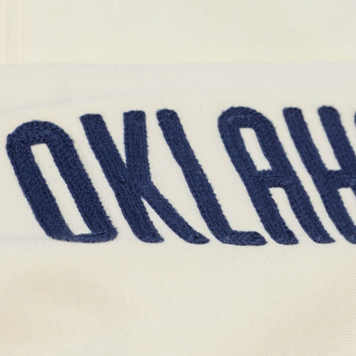 Oklahoma City Thunder Hardwood Classics Chainstitch Premium Fleece Hoodie - Cream | Mitchell & Ness on sale