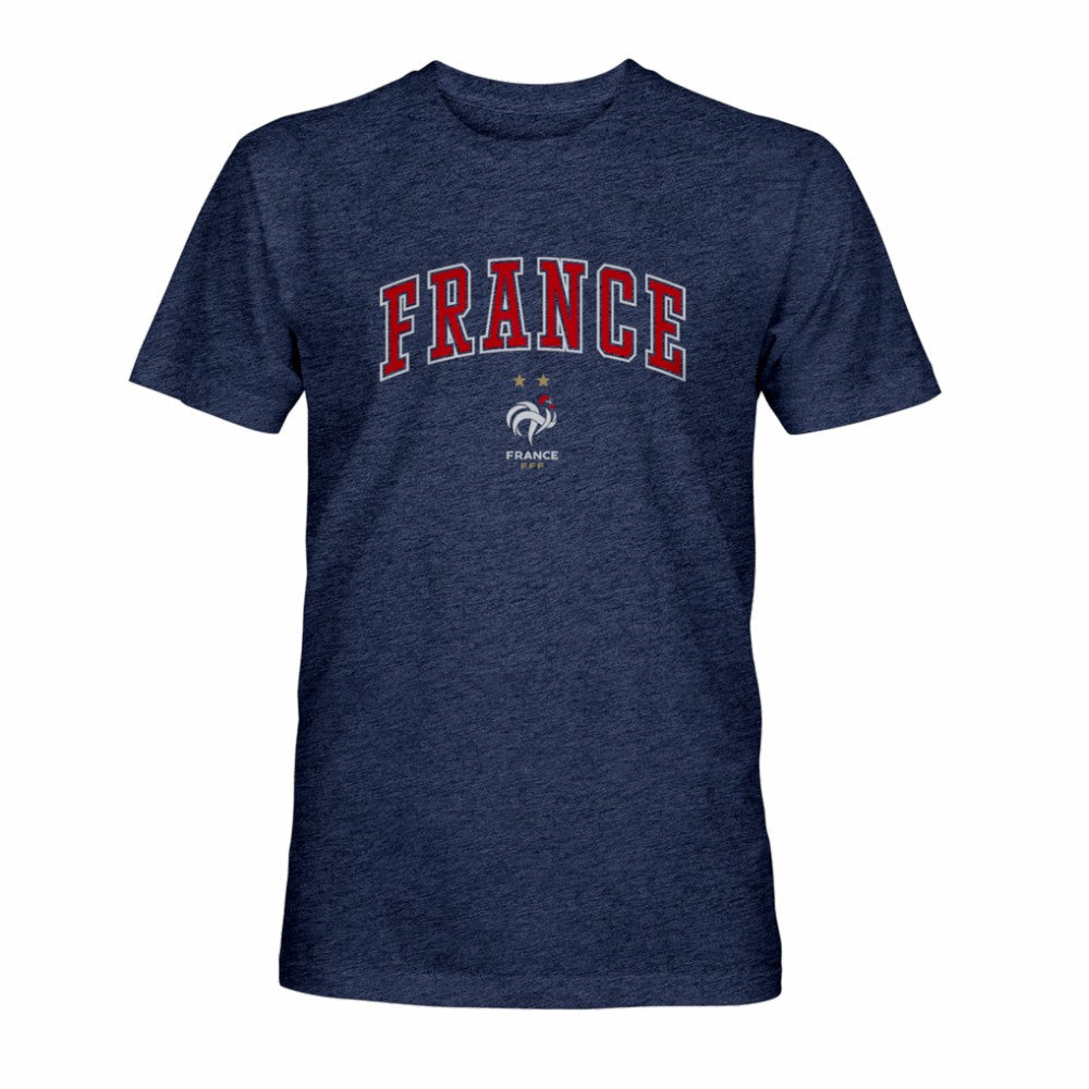 France National Team 1863FC Athletic Wordmark Vintage Tri-Blend T-Shirt - Navy cheap