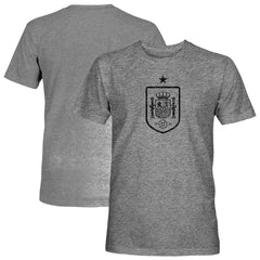 Spain National Team 1863FC Mono Badge Vintage Tri-Blend T-Shirt - Gray for sale