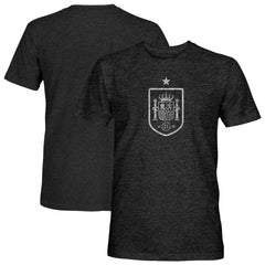 Spain National Team 1863FC Mono Badge Vintage Tri-Blend T-Shirt - Black on sale