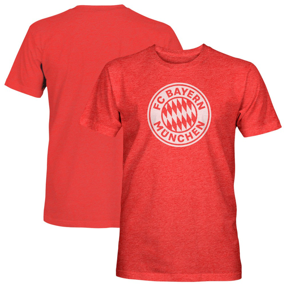 Bayern Munich 1863FC Mono Badge Vintage Tri-Blend T-Shirt - Red on sale