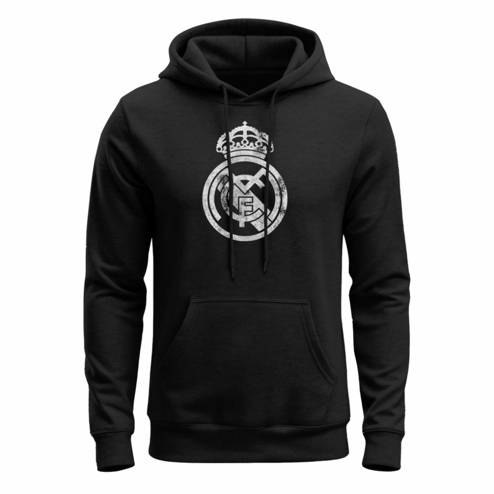 Real Madrid 1863FC Mono Badge Fleece Hoodie - Black shop