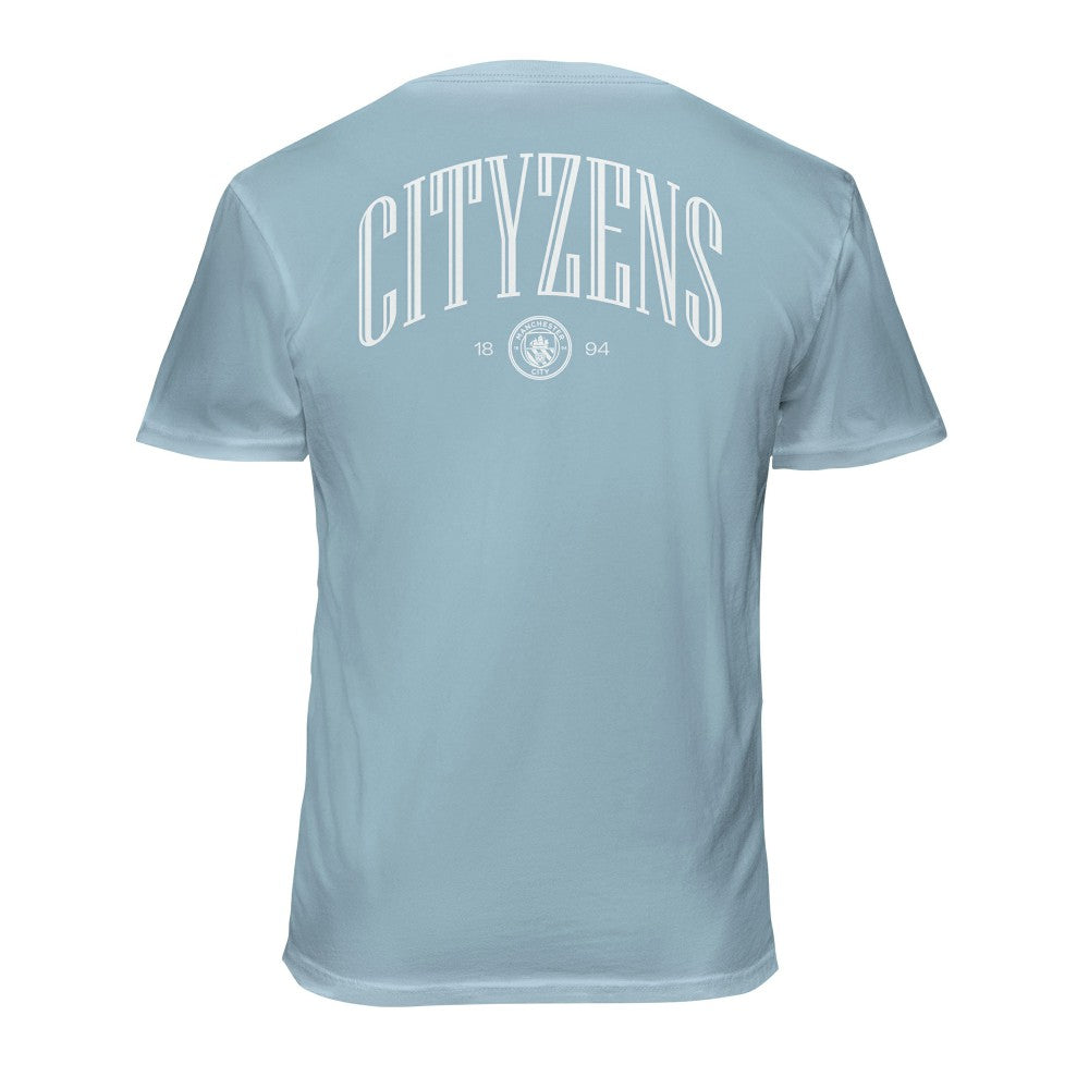 Manchester City 1863FC Back Wordmark Soft Wash T-Shirt - Light Blue on sale