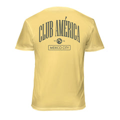 Club America 1863FC Back Wordmark Soft Wash T-Shirt - Yellow for sale