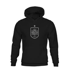 Spain National Team 1863FC Youth Mono Badge Fleece Hoodie - Black for sale