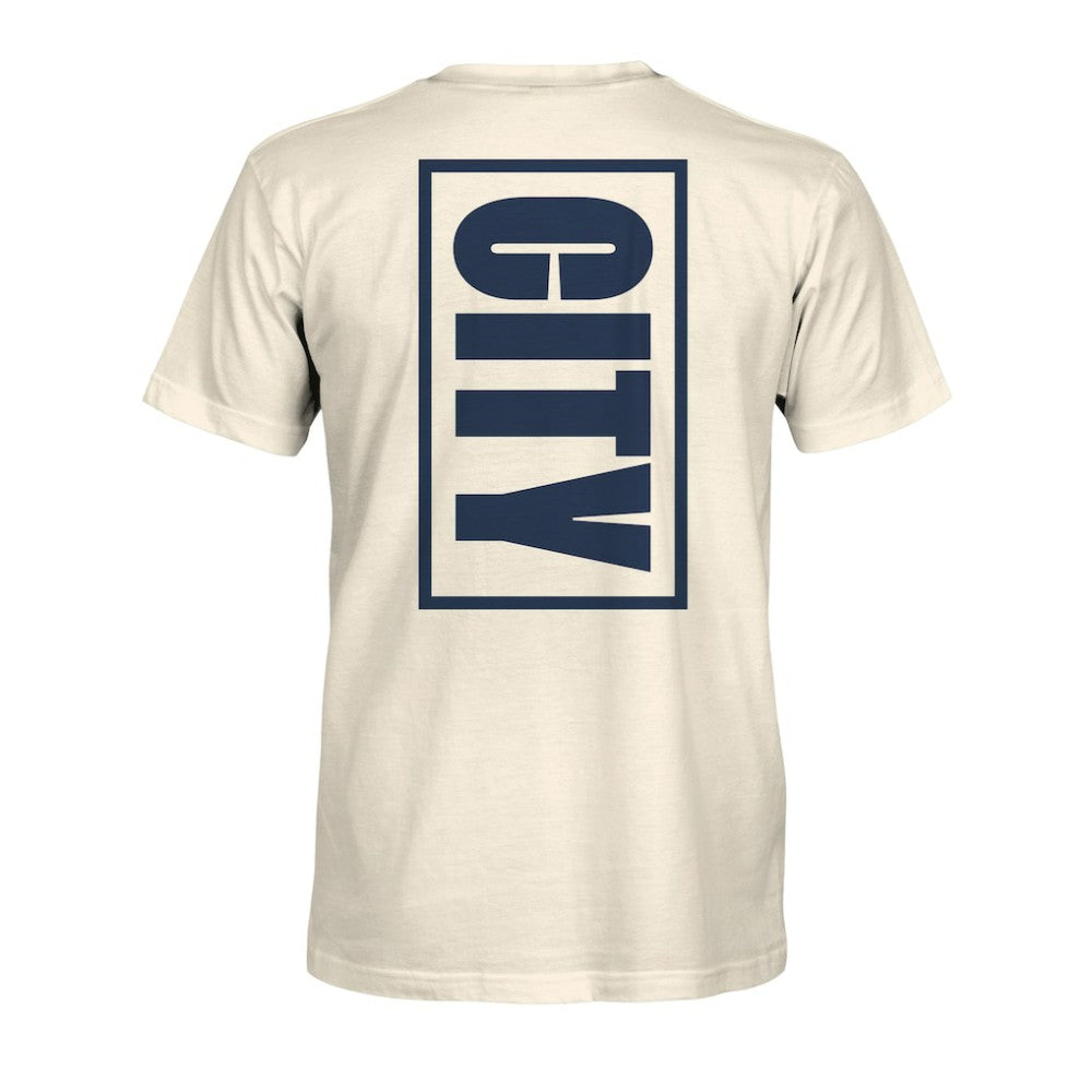 Manchester City 1863FC Big Logo Heavyweight T-Shirt - Cream sale