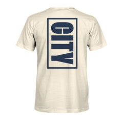 Manchester City 1863FC Big Logo Heavyweight T-Shirt - Cream sale