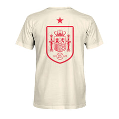 Spain National Team 1863FC Big Logo Heavyweight T-Shirt - Cream discount