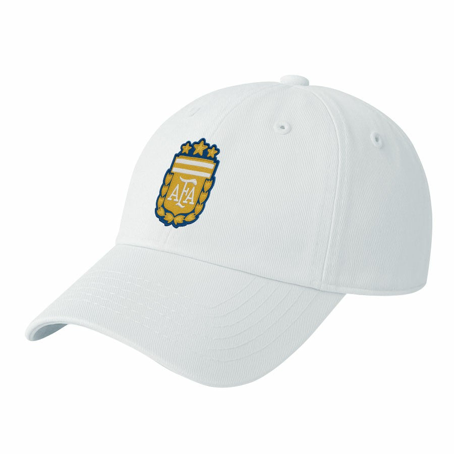 Argentina National Team 1863FC Retro Badge Crew Adjustable Hat - White sale
