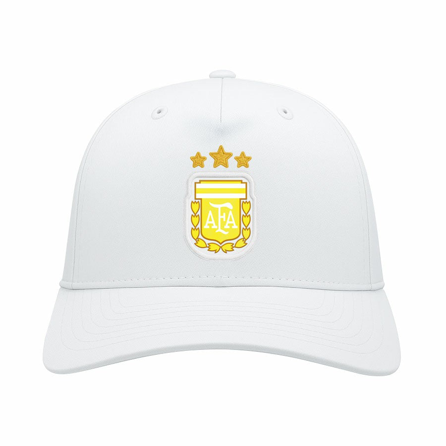 Argentina National Team 1863FC Mono Badge High Point Adjustable Hat - White for sale