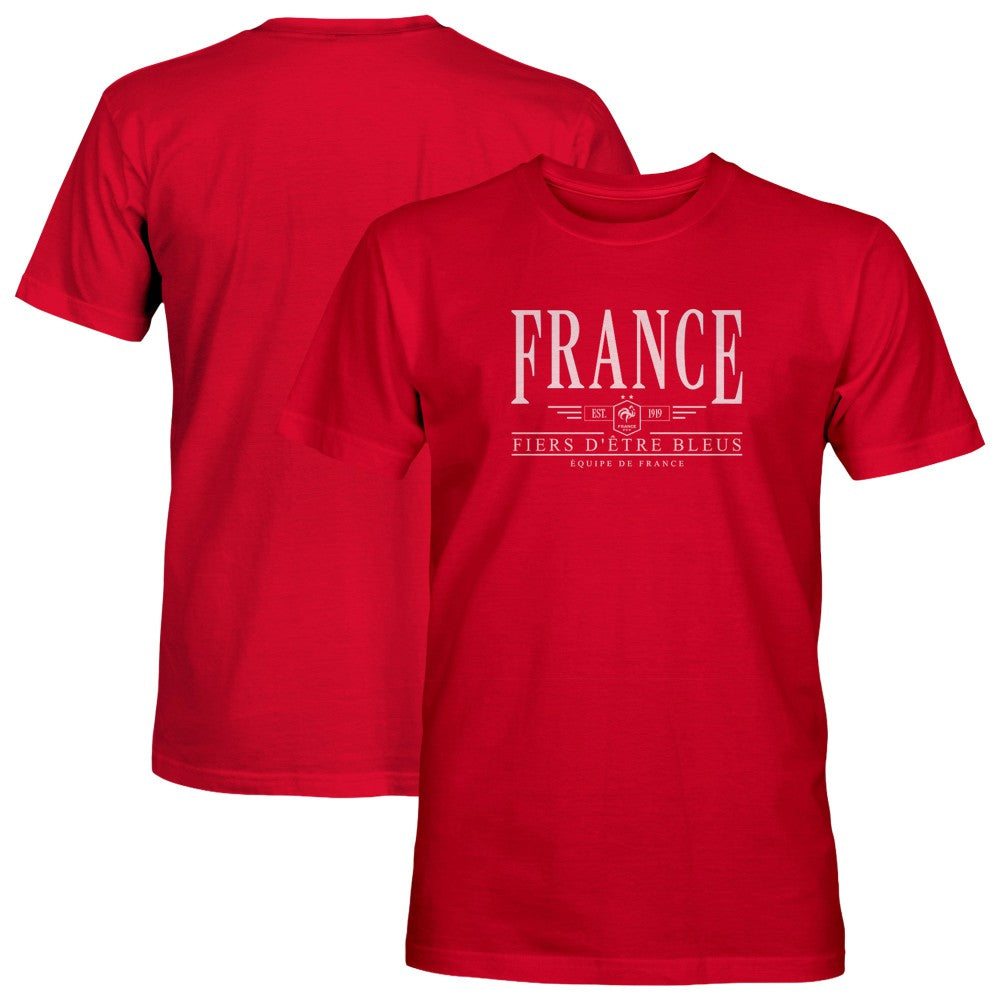 France National Team 1863FC Fiers D'etre Bleus T-Shirt - Red online