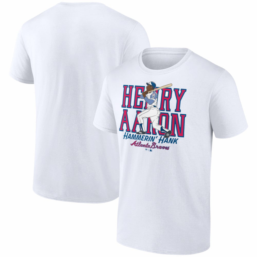Hank Aaron Atlanta Braves Cooperstown Player T-Shirt - White