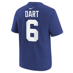 Jaxson Dart New York Giants Youth Name & Number T-Shirt - Royal | Nike outlet