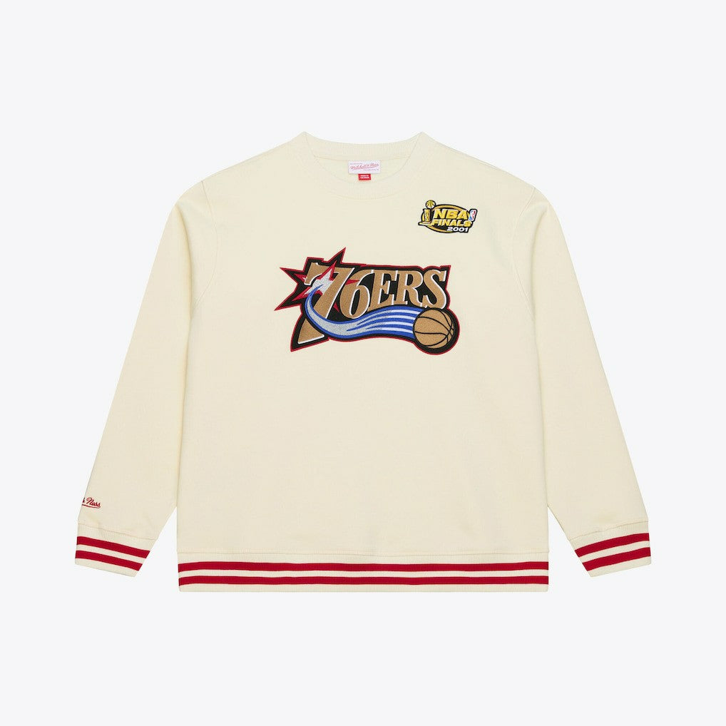 Philadelphia 76ers Hardwood Classics 76 Originals Collection Sweatshirt - Cream | Mitchell & Ness on sale