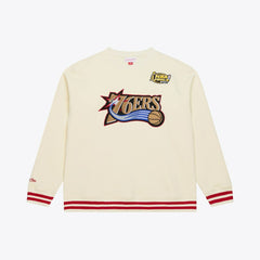 Philadelphia 76ers Hardwood Classics 76 Originals Collection Sweatshirt - Cream | Mitchell & Ness on sale