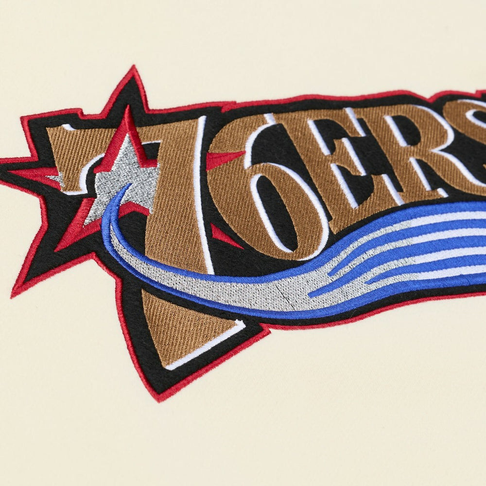 Philadelphia 76ers Hardwood Classics 76 Originals Collection Sweatshirt - Cream | Mitchell & Ness on sale