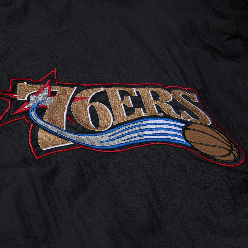 Philadelphia 76ers Hardwood Classics 76 Originals Collection Fushion Full-Snap Hoodie Jacket - Black | Mitchell & Ness sale
